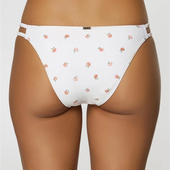 NWT O'NEILL Cardiff Rosette Floral Bikini Bottoms in Vanilla, Size Large - Picture 6 of 6